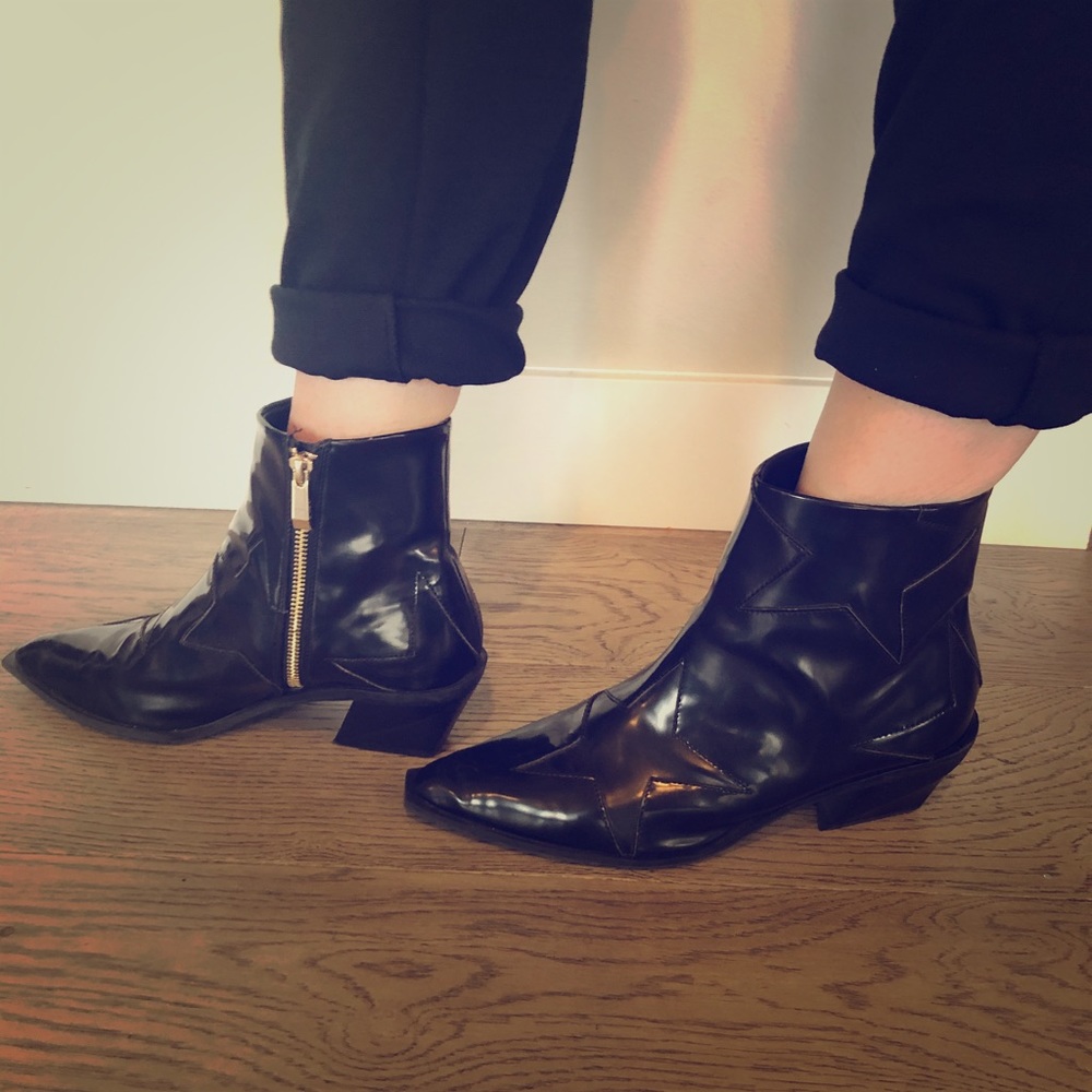 Zara TRF Star Print Booties